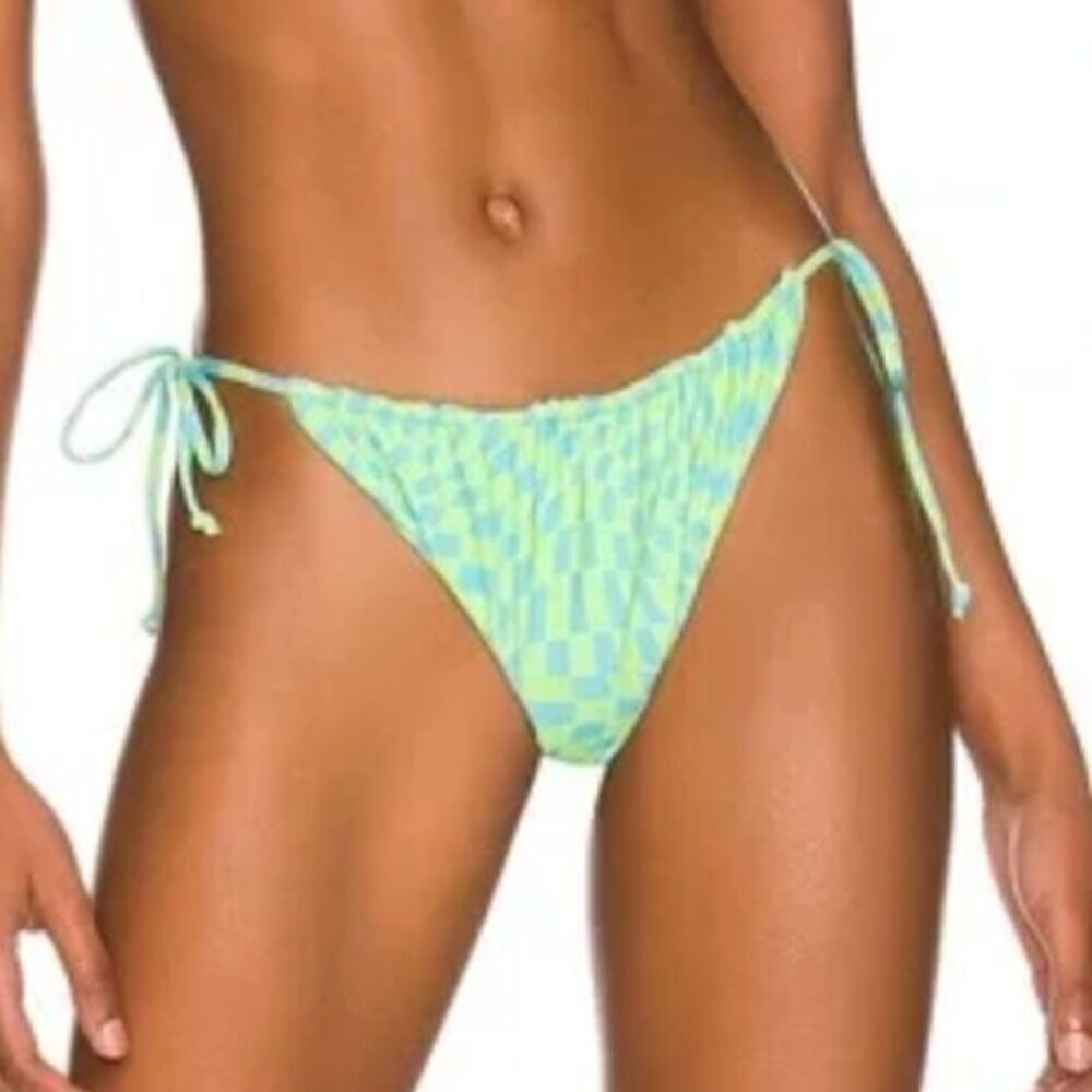 NEW It’s Now Cool x free‎ people checkered wave bikini bottom, M